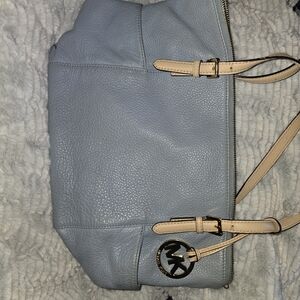 Michael Kors Sky Blue Leather Tote
